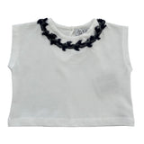 T-SHIRT CROPPED FRANGIA DENIM