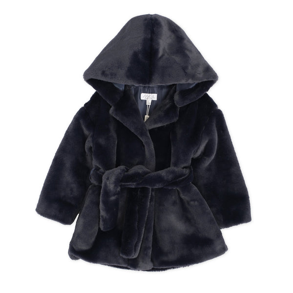 Cappotto Ecopelliccia Con Cappuccio