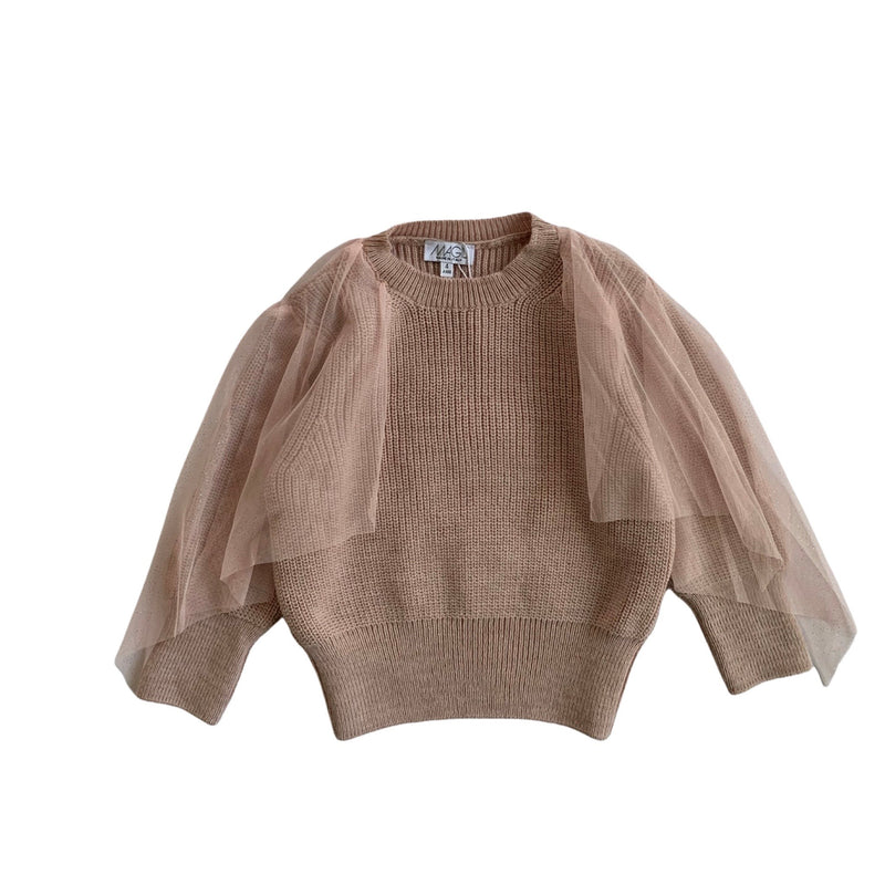 PULLOVER CON VOLANT TULLE