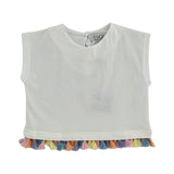 t-shirt cropped con nappine