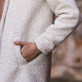 CAPPOTTO BOUCLE' CON COLLO PELLICCIA