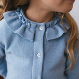 CARDIGAN PUNTO MILANO CON ROUCHES