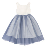 ABITO IN RASO CON GONNA TULLE