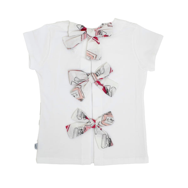 T-SHIRT WITH BACK BOWS