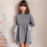 ABITO IN FELPA CON FIOCCHI TULLE