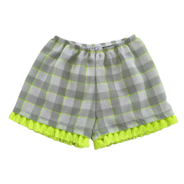 shorts con nappine fluo