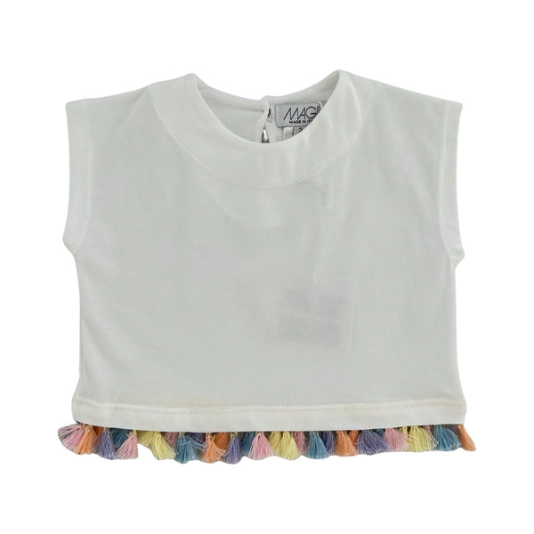 t-shirt cropped con nappine