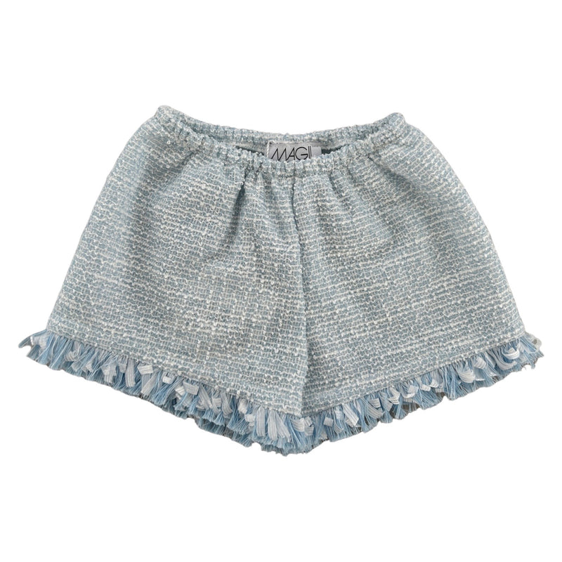 CHANEL-LIKE FLEECE SHORTS WITH FRINGE