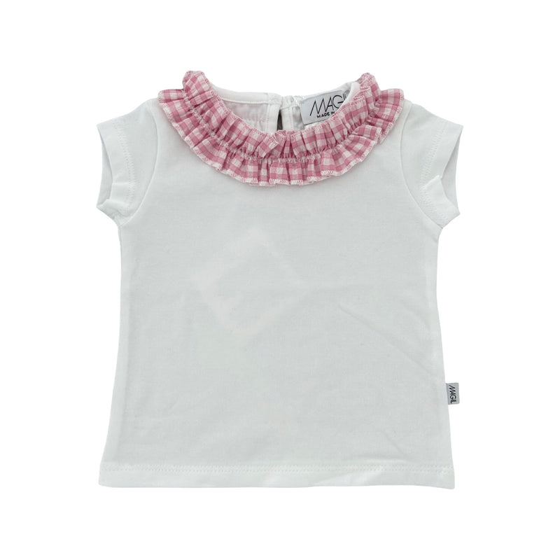 T-SHIRT ROUCHES MICRO VICHY