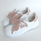 sneakers bycast con farfalla glitter