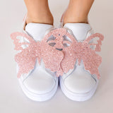 sneakers bycast con farfalla glitter