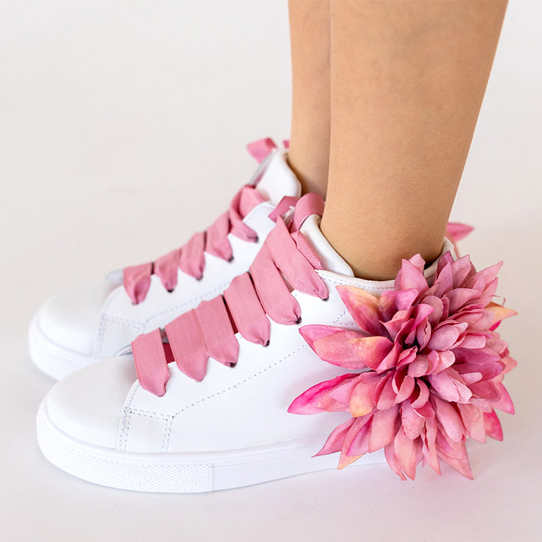 HIGH BYCAST SNEAKERS WITH FLOWER