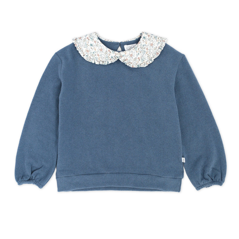 MAGLIA CON COLLETTO FIORELLINI