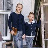 CARDIGAN CON ROUCHES VERTICALE