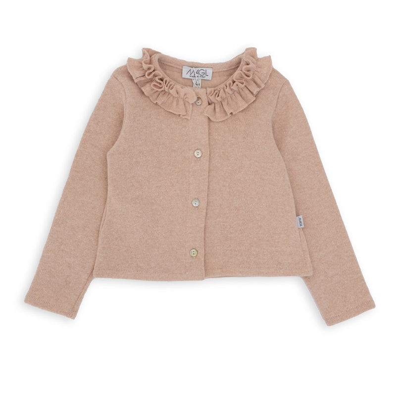 CARDIGAN CALDO COTONE COLLETTO ARRICCIATO