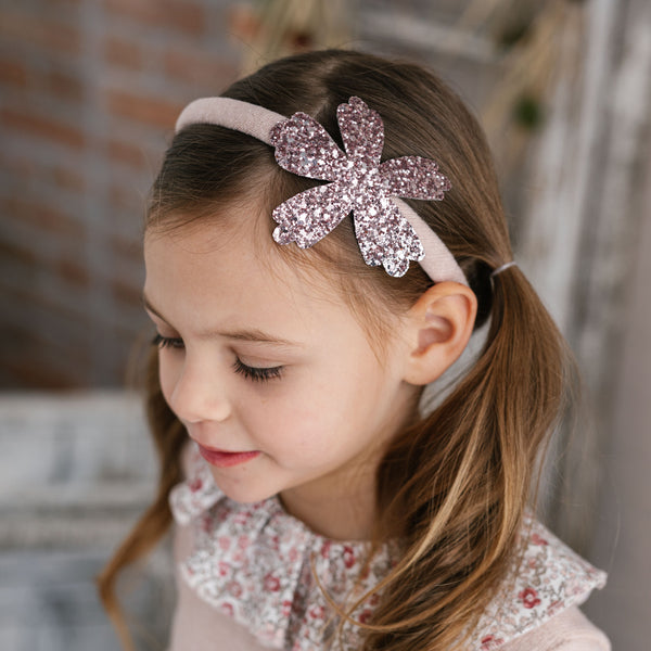 CERCHIETTO CON FIORE GLITTER