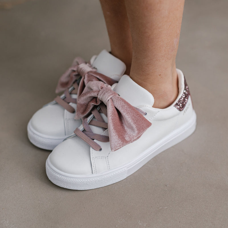 SNEAKERS CON FIOCCO IN VELLUTO