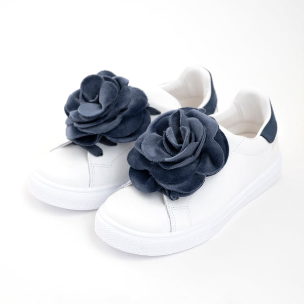 SNEAKERS CON FIORE VELLUTO