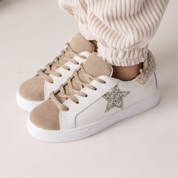 SNEAKERS CON STELLA GLITTER E ORSETTO