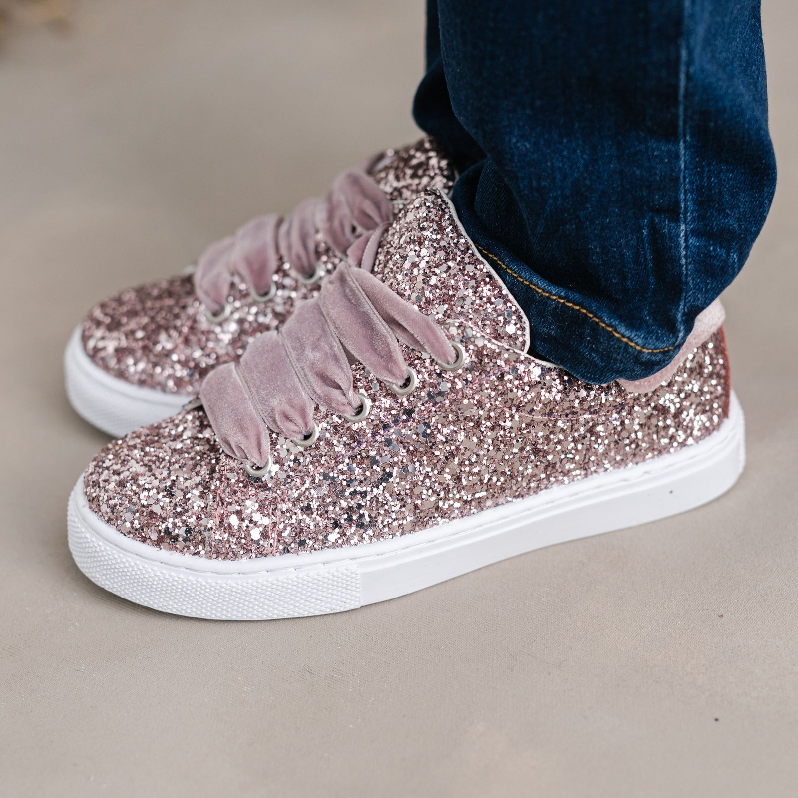Magil 2025 Scarpe Magil Bambina Sneakers Glitter E Velluto Magil AI24