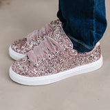 SNEAKERS GLITTER E VELLUTO