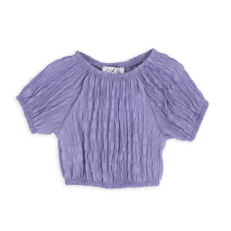 Crop top viole elasticizzato