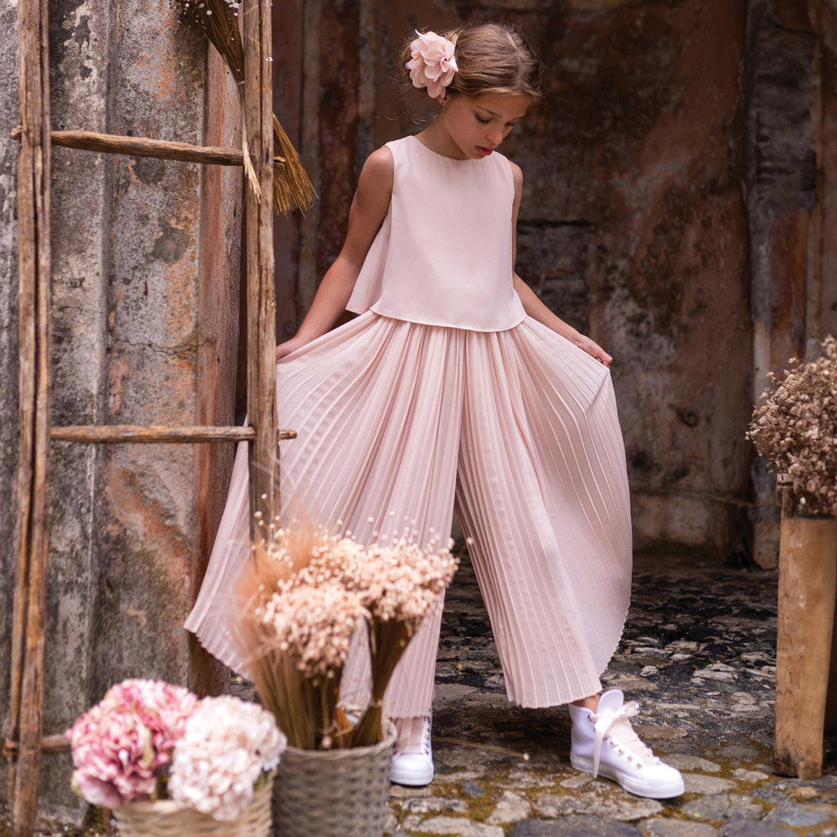 Pink Outfit Vestito Rosa Cipria Vestiti Eleganti Vestito Bimba