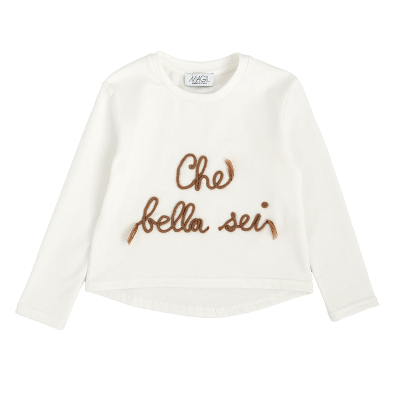 MAGLIA RICAMO CHE BELLA SEI