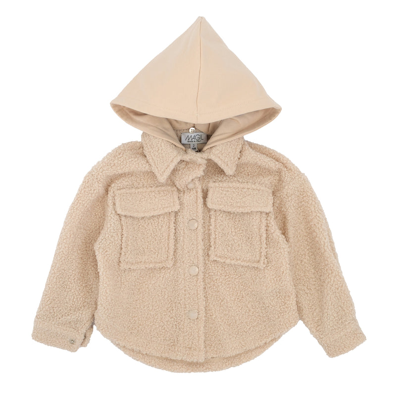 GIACCA IN TEDDY CON CAPPUCCIO IN FELPA