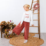 PANTALONE IN VELLUTO A CARAMELLA