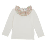 T-SHIRT COLLETTO FIORELLINO