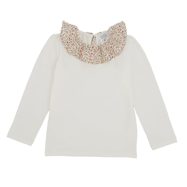 T-SHIRT COLLETTO FIORELLINO