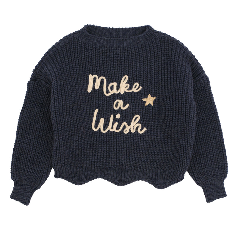 MAGLIONE RICAMO 'MAKE A WISH'