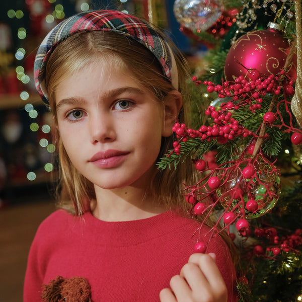 CERCHIETTO IMBOTTITO SCOZZESE ROSSO