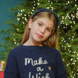 CERCHIETTO IMBOTTITO SCOZZESE BLU