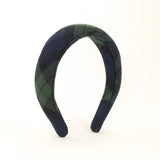 CERCHIETTO IMBOTTITO SCOZZESE BLU