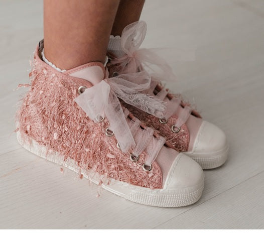 FRILL FABRIC SNEAKERS