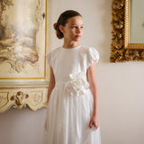 ABITO IN RASO GONNA ASIMMETRICA