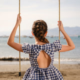 ABITO VICHY CON CUT-OUT E FIOCCO