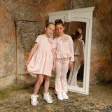 MAGLIA IN FELPA CON ROUCHES