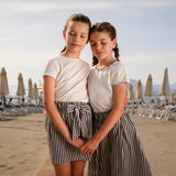 BERMUDA RIGATO CON FIOCCO