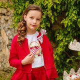 T-SHIRT CROPPED STAMPA CESTO CON FRAGOLE