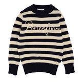 MAGLIONE A RIGHE RICAMO
