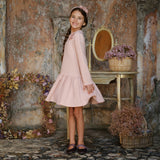 ABITO COTOCASHMERE CON FIORI