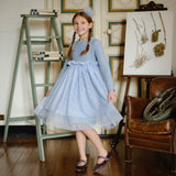 ABITO IN COTOCASHEMERE CON GONNA TULLE