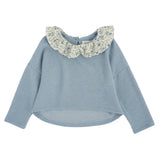 MAGLIA COTOCASHMERE COLLO FIORELLINO