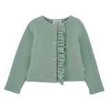 CARDIGAN COTOCASHMERE CON ROUCHES