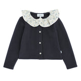 CARDIGAN CON COLLO FIORELLINO