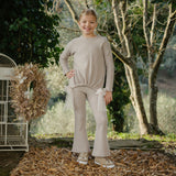 LEGGINGS A ZAMPA IN COTOCASHMERE