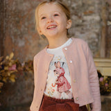 T-SHIRT STAMPA CONIGLIO CON OMBRELLO